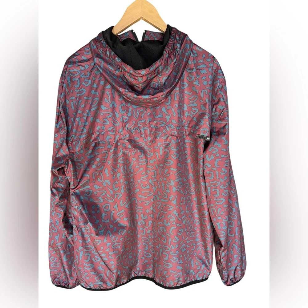 NWT …lost Mens Bootleg Windbreaker Hooded Rain Jacket Sz L Funky Print Y2K Rare‎